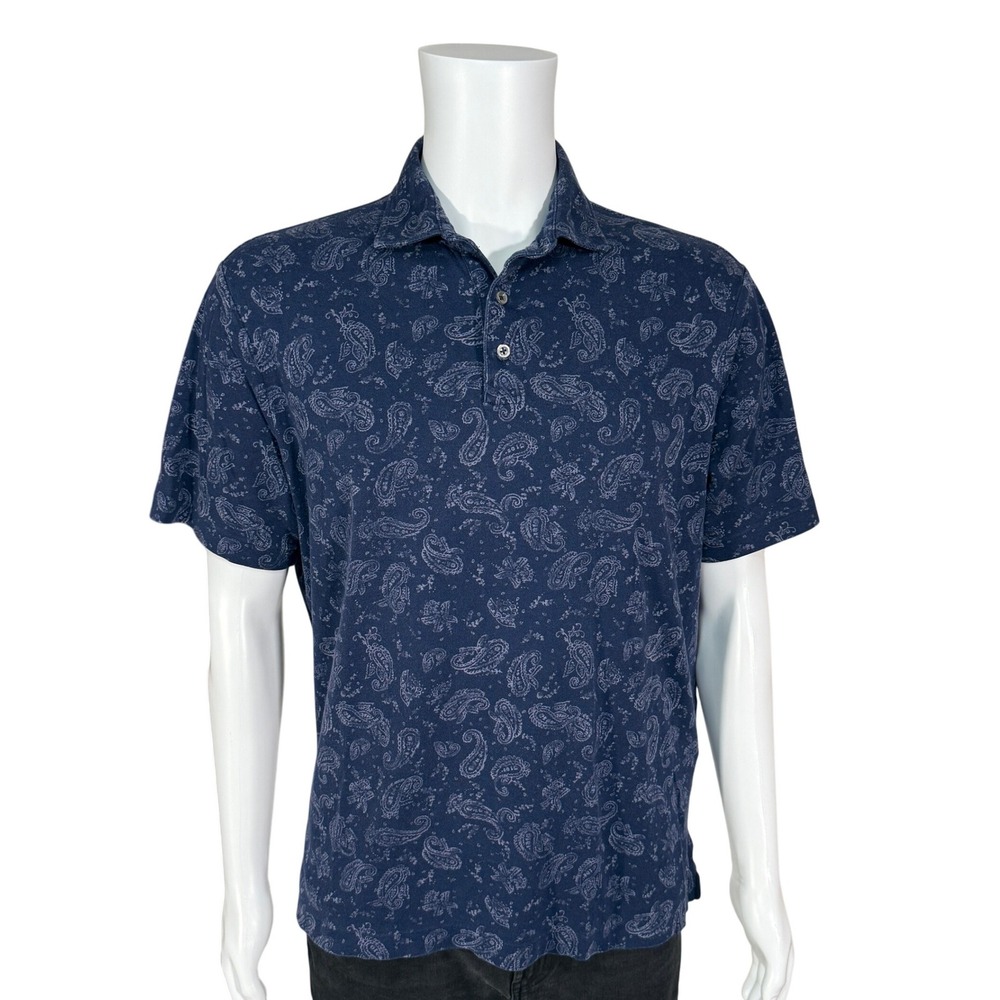 Polo Ralph Lauren Mens Classic Fit Navy Blue Short‎ Sleeve Polo Shirt Size L